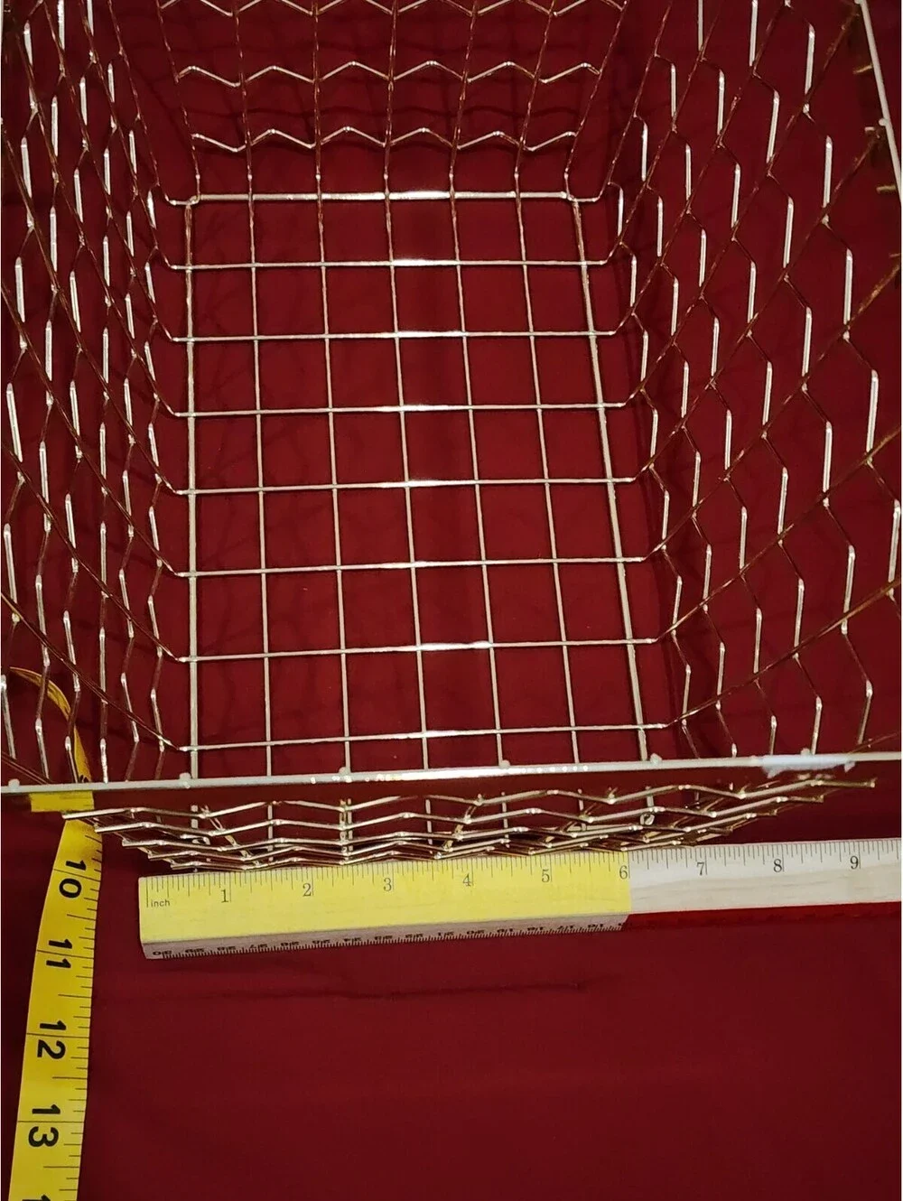 Lot of 3 Gold Tone Wire Baskets - 2 Large & 1 Small